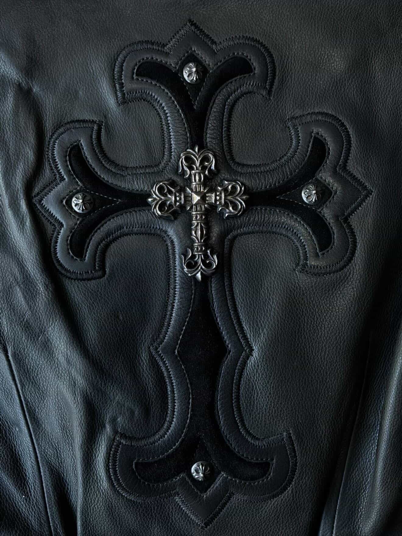 90’s Chrome Hearts Filigree Cross Leather Vest