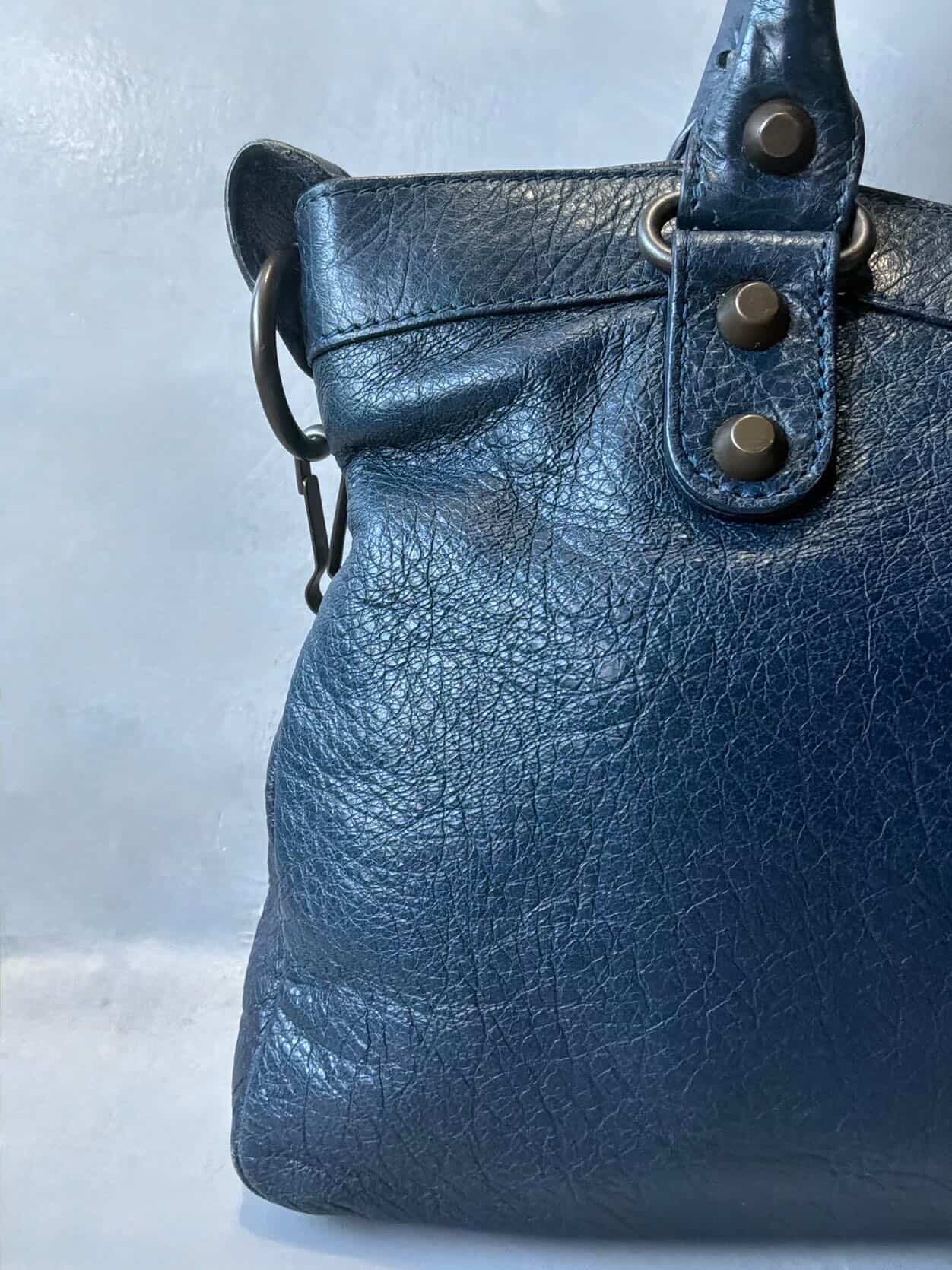 Balenciaga Le First Navy Lambskin Bag