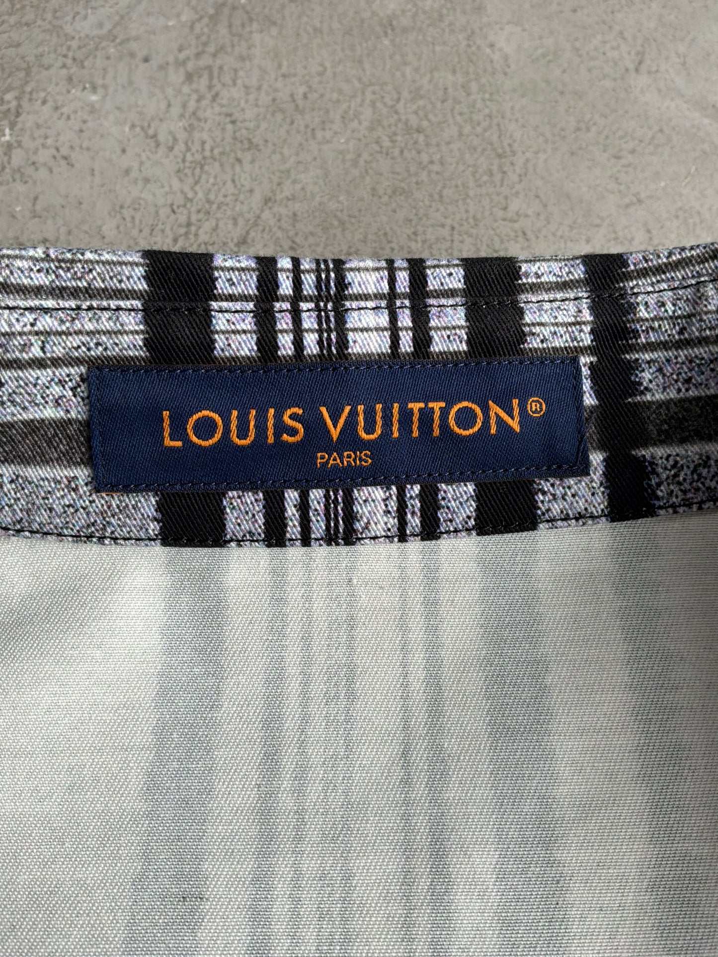 Louis Vuitton FW23 Blurry Vision Landscape Check Jacket