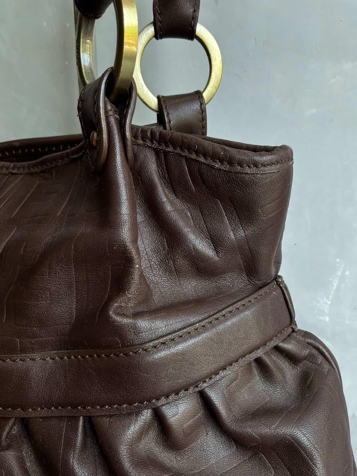 Fendi Leather Monogram Chef Bag