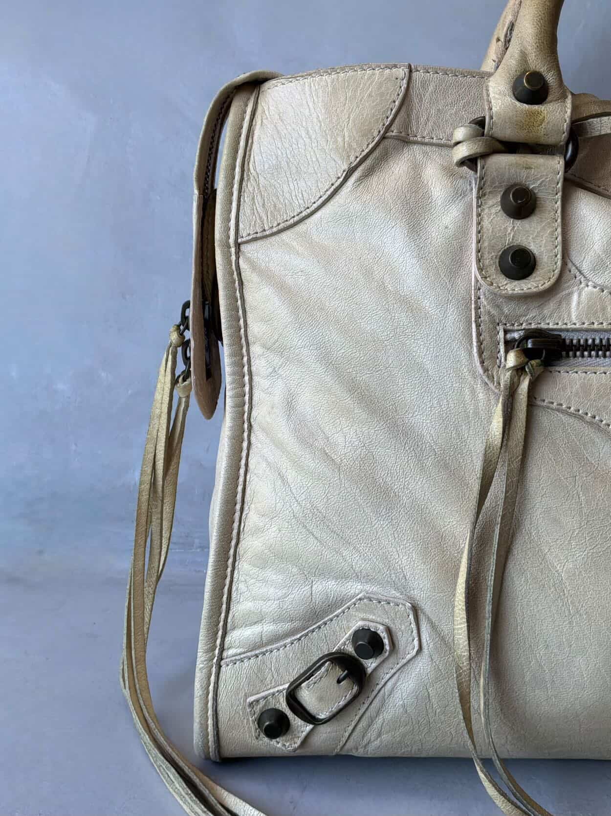 Balenciaga Classic City Beige Lambskin Bag