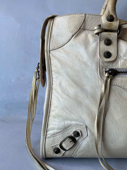 Balenciaga Classic City Beige Lambskin Bag