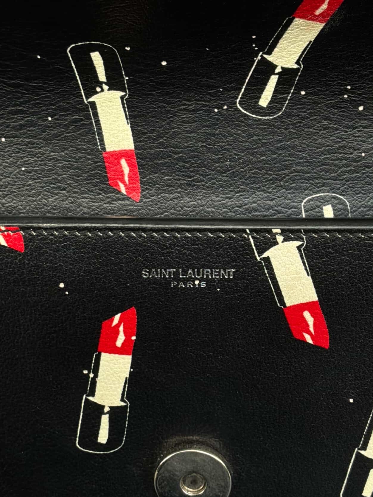 Saint Laurent Paris Lipstick Flap Chain Shoulder Bag