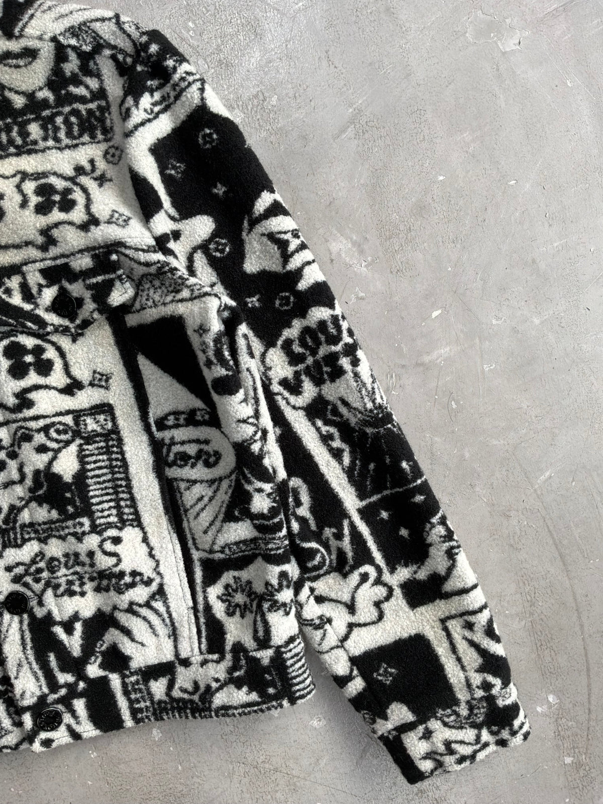 Louis Vuitton Comics Sherpa Trucker Jacket