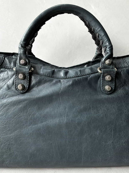 Balenciaga Classic City Giant 12 Navy Lambskin Bag