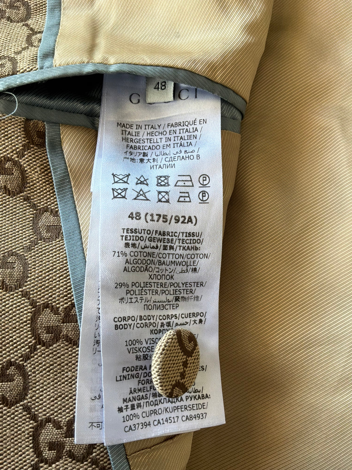 Gucci Monogram Blazer