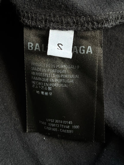 Balenciaga Interlock Logo Black Tee