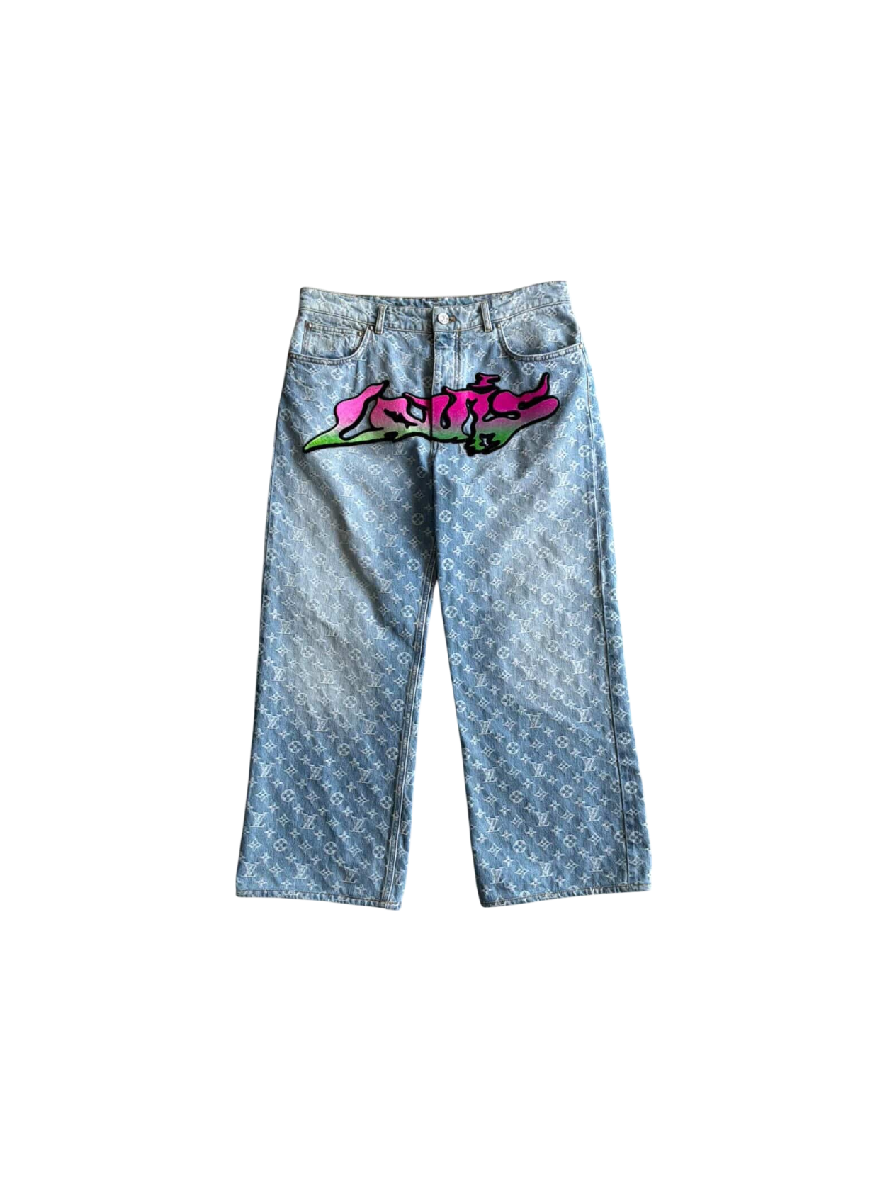 Louis Vuitton Graffiti Monogram Denim Jeans