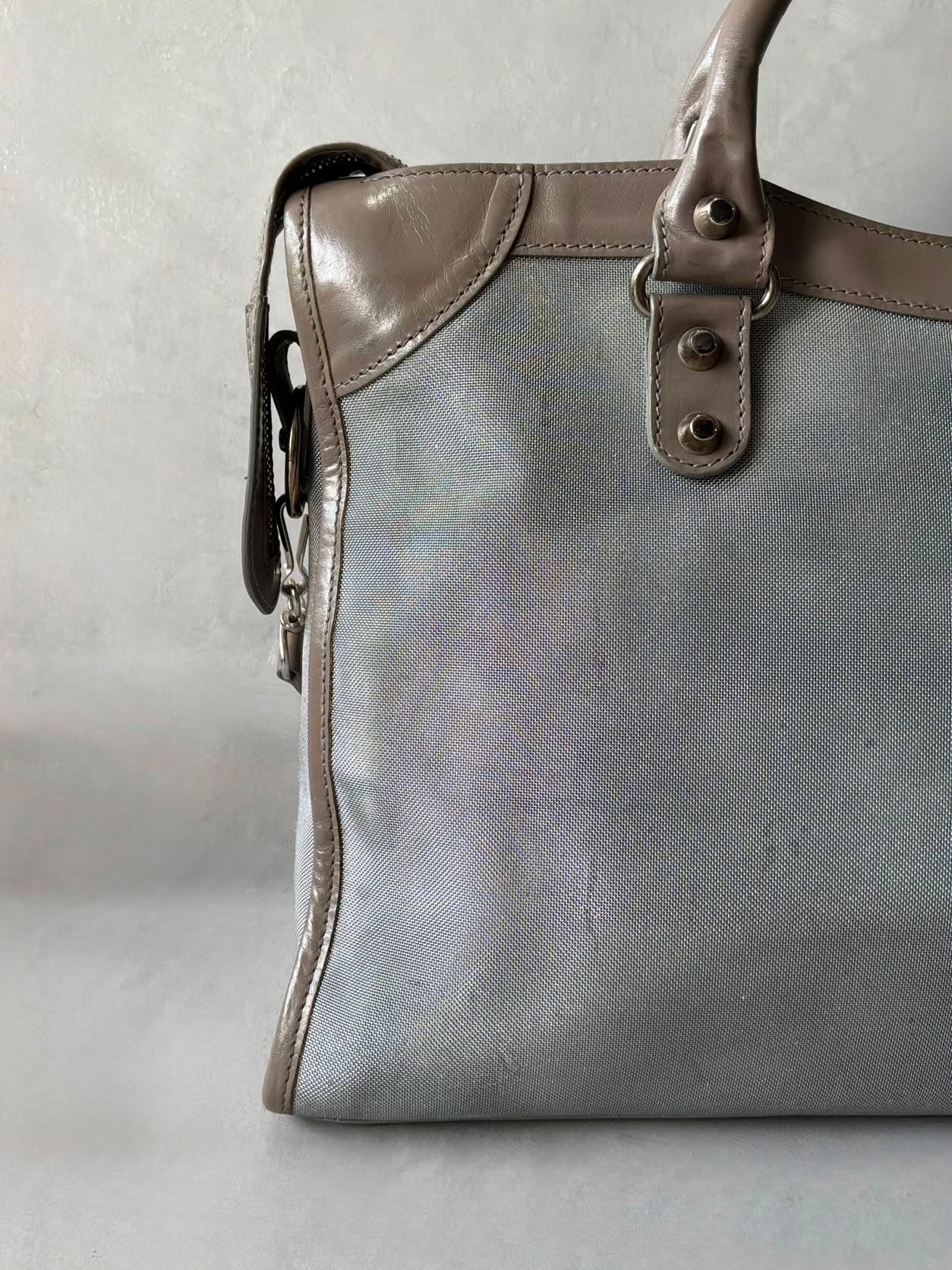 Balenciaga Classic City Mesh Leather Bag