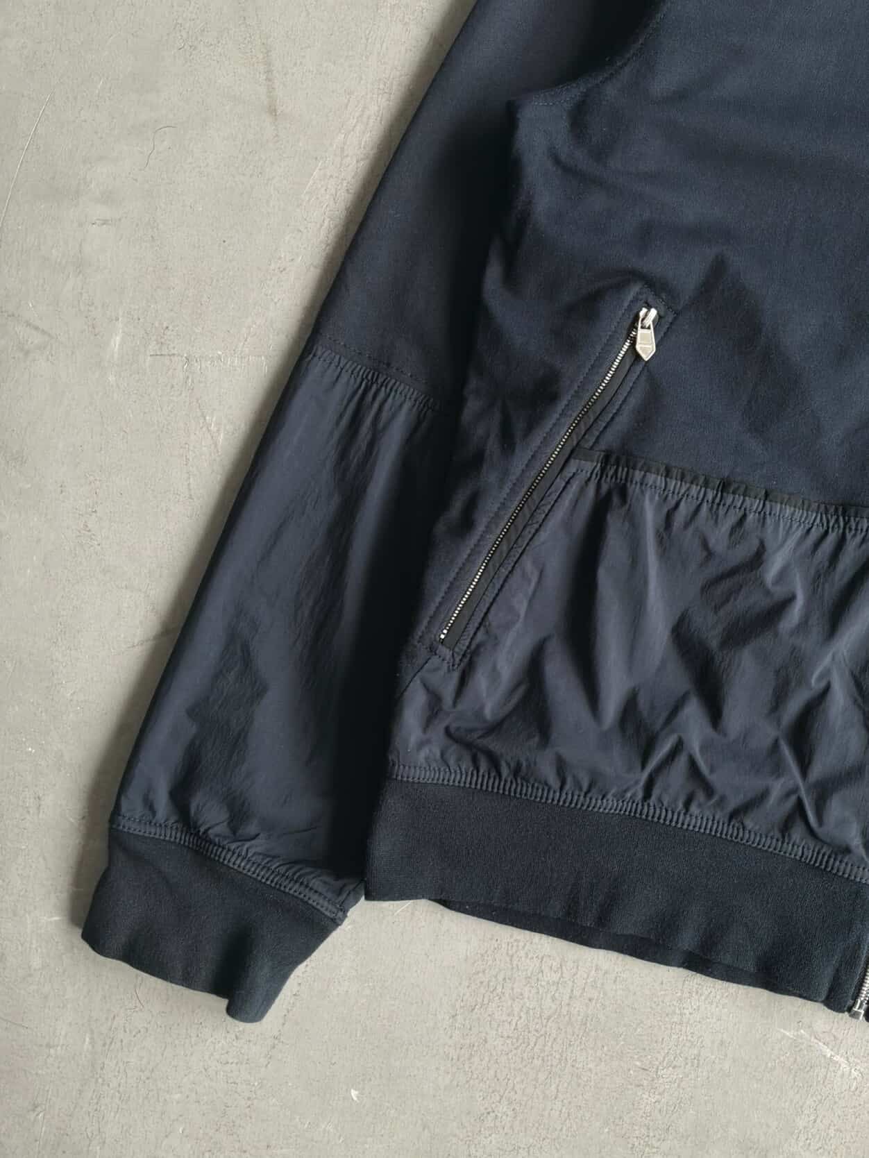 Hermes Nylon Cotton Zip Hoodie