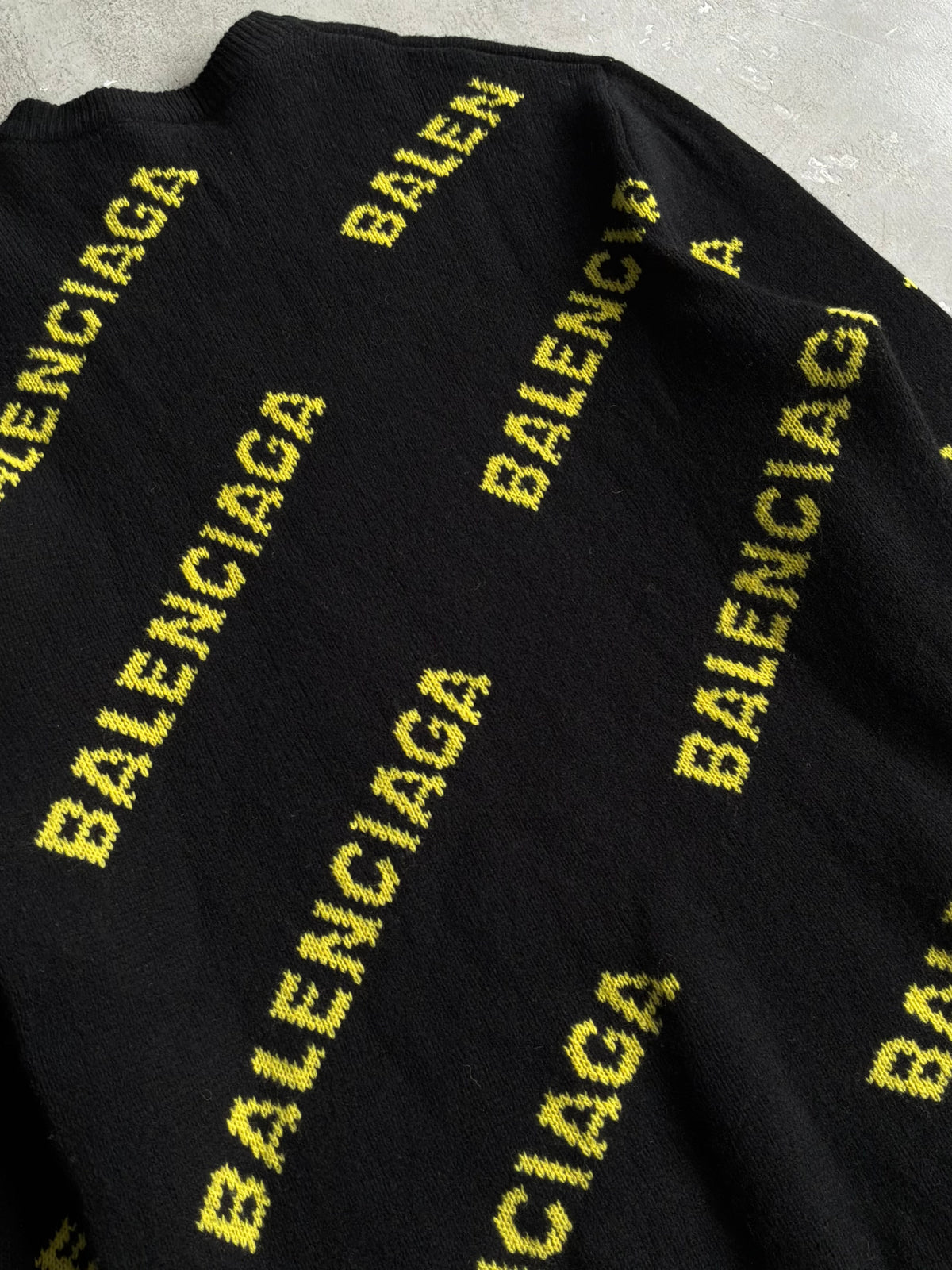 Balenciaga All Over Print Knit Crewneck