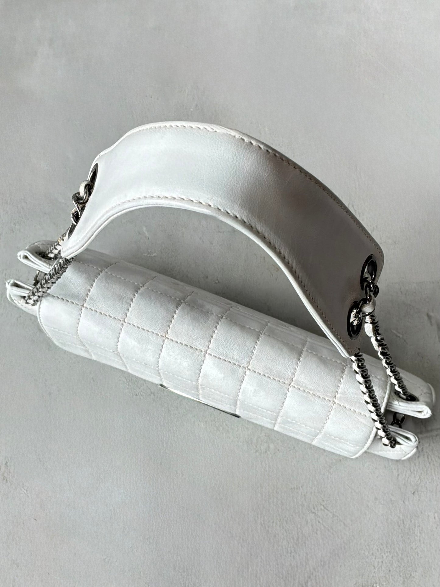 Chanel Choco Bar Quilted White Flap