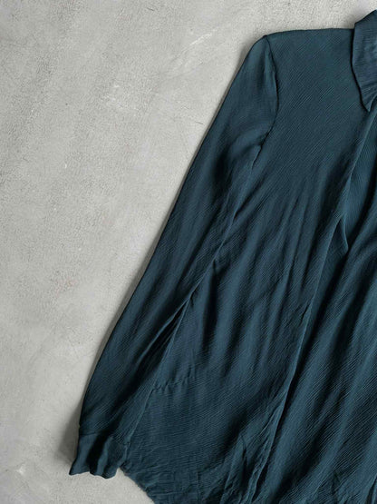 Hermes Margiela Era Double Layered Silk Button Dress