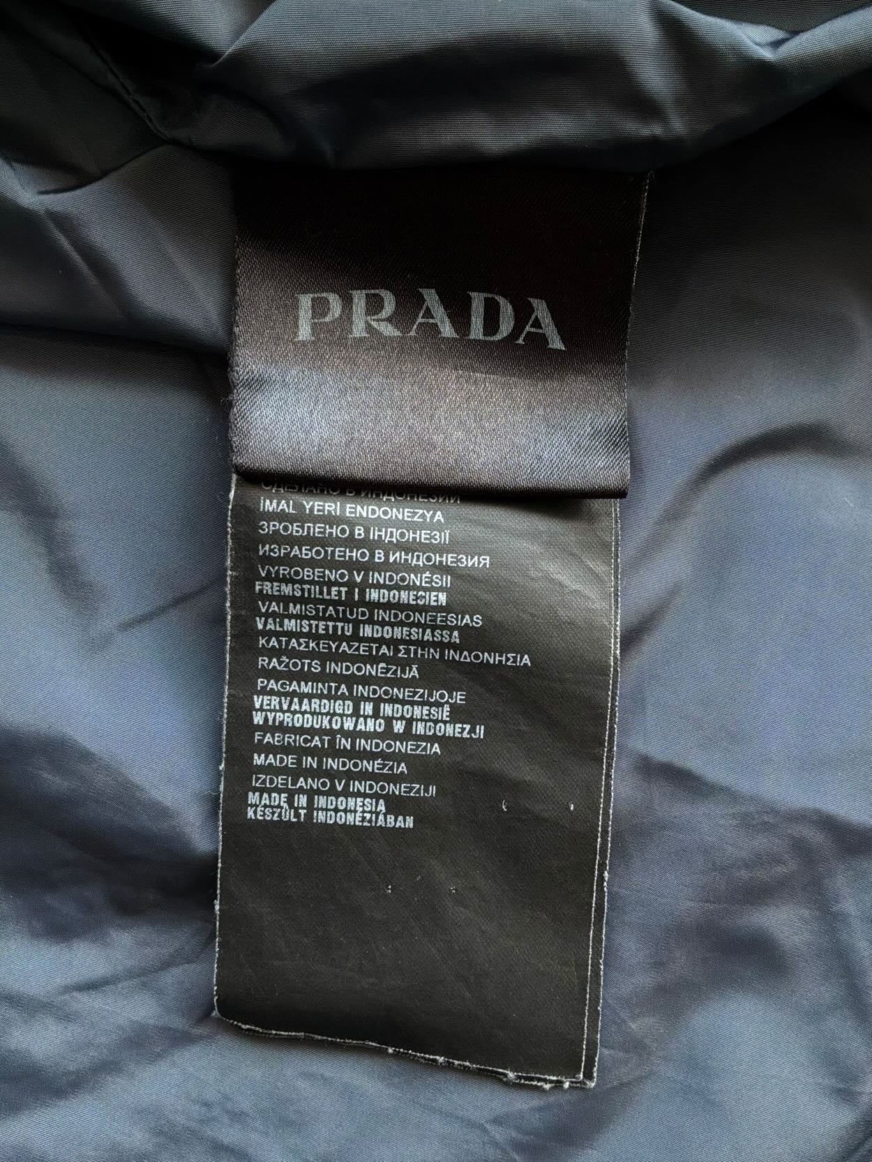 Prada Emblem Sleeve Puffer Jacket