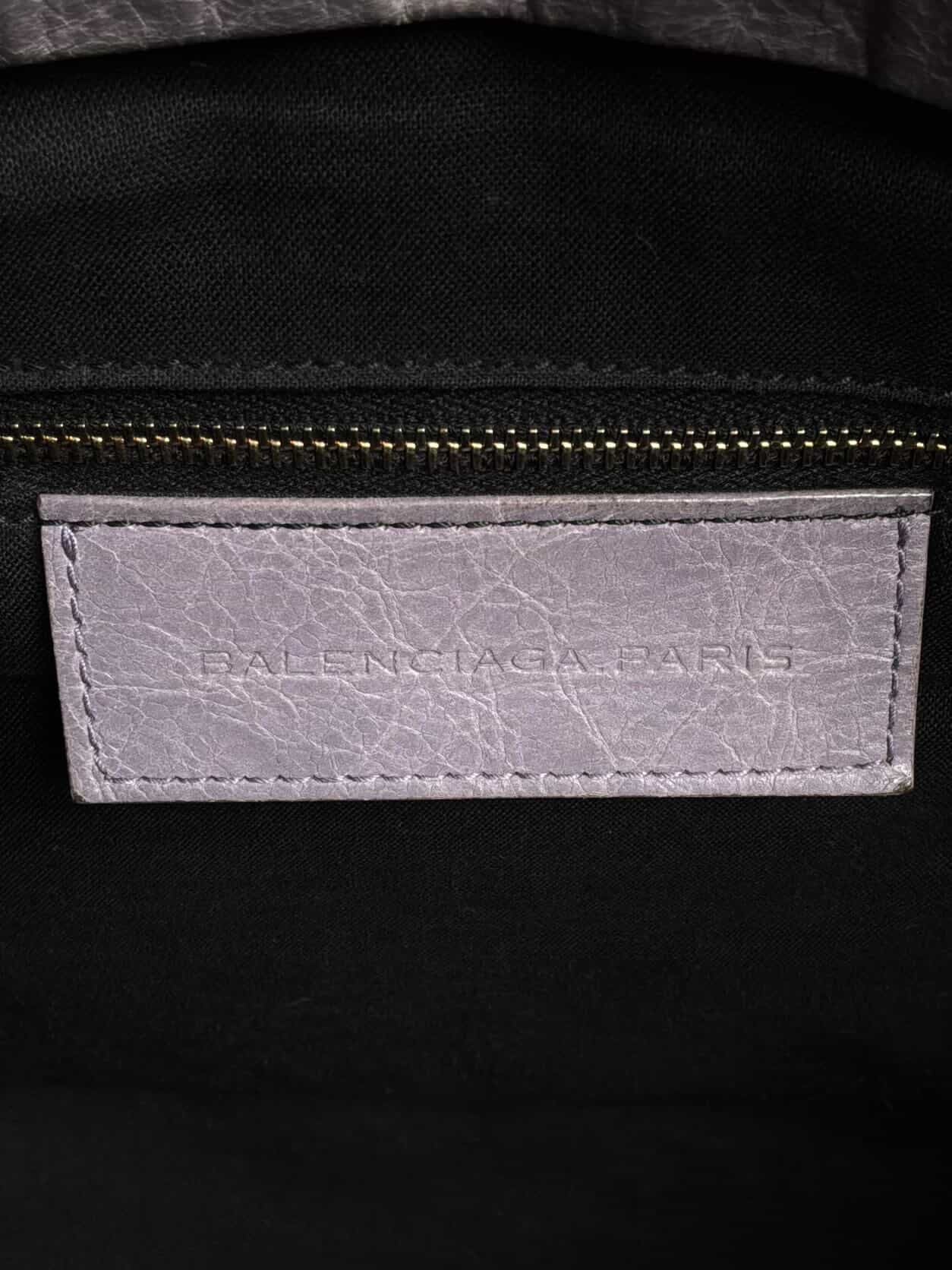 Balenciaga City ‘Part Time’ Purple Lambskin Shoulder Bag