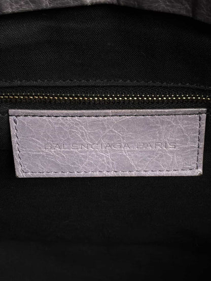 Balenciaga City ‘Part Time’ Purple Lambskin Shoulder Bag