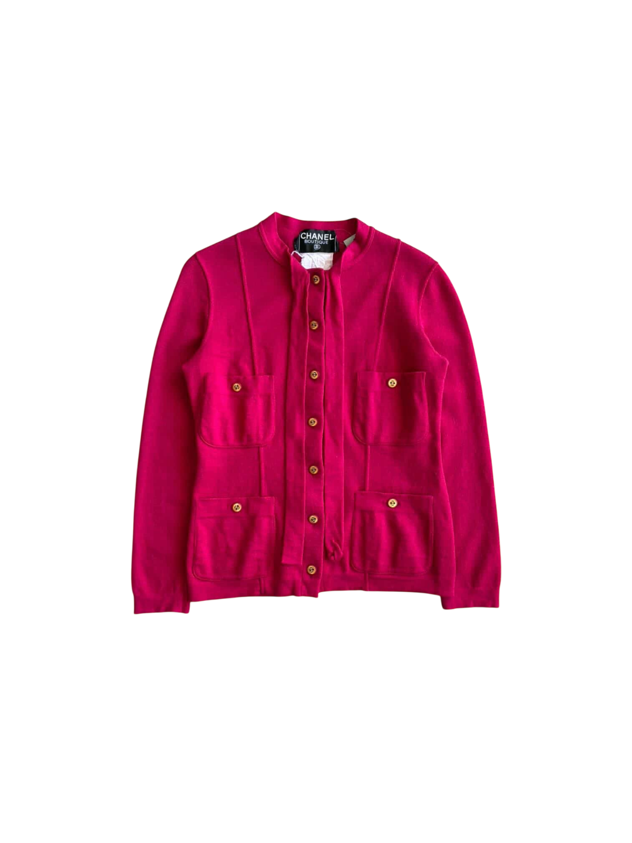 1993 Chanel Boutique Gold Buttons Cardigan