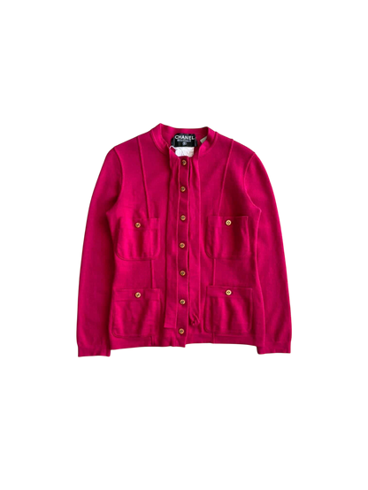 1993 Chanel Boutique Gold Buttons Cardigan