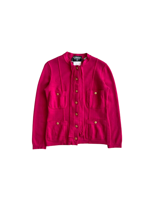 1993 Chanel Boutique Gold Buttons Cardigan