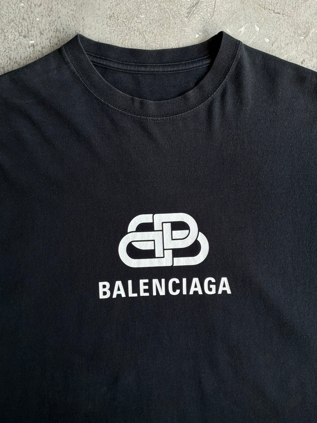 Balenciaga Interlock Logo Black tee