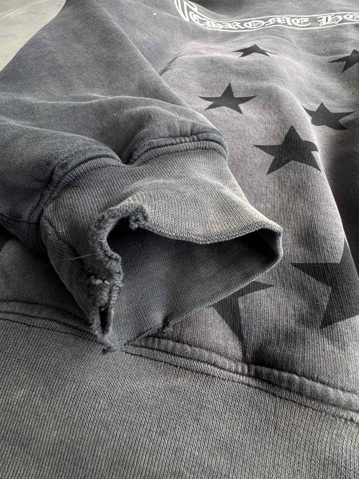 Vintage Chrome Hearts Scroll And Stars Thermal Hoodie