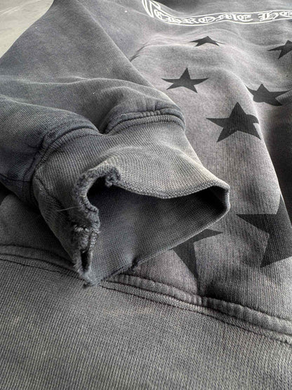 Vintage Chrome Hearts Scroll And Stars Thermal Hoodie