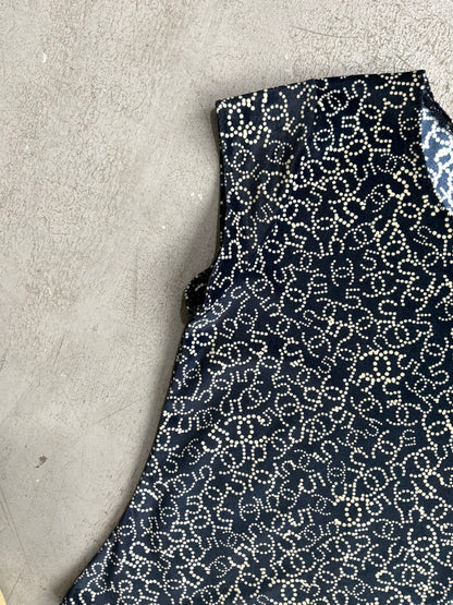 Chanel No. 5 All Over Print Velvet Top