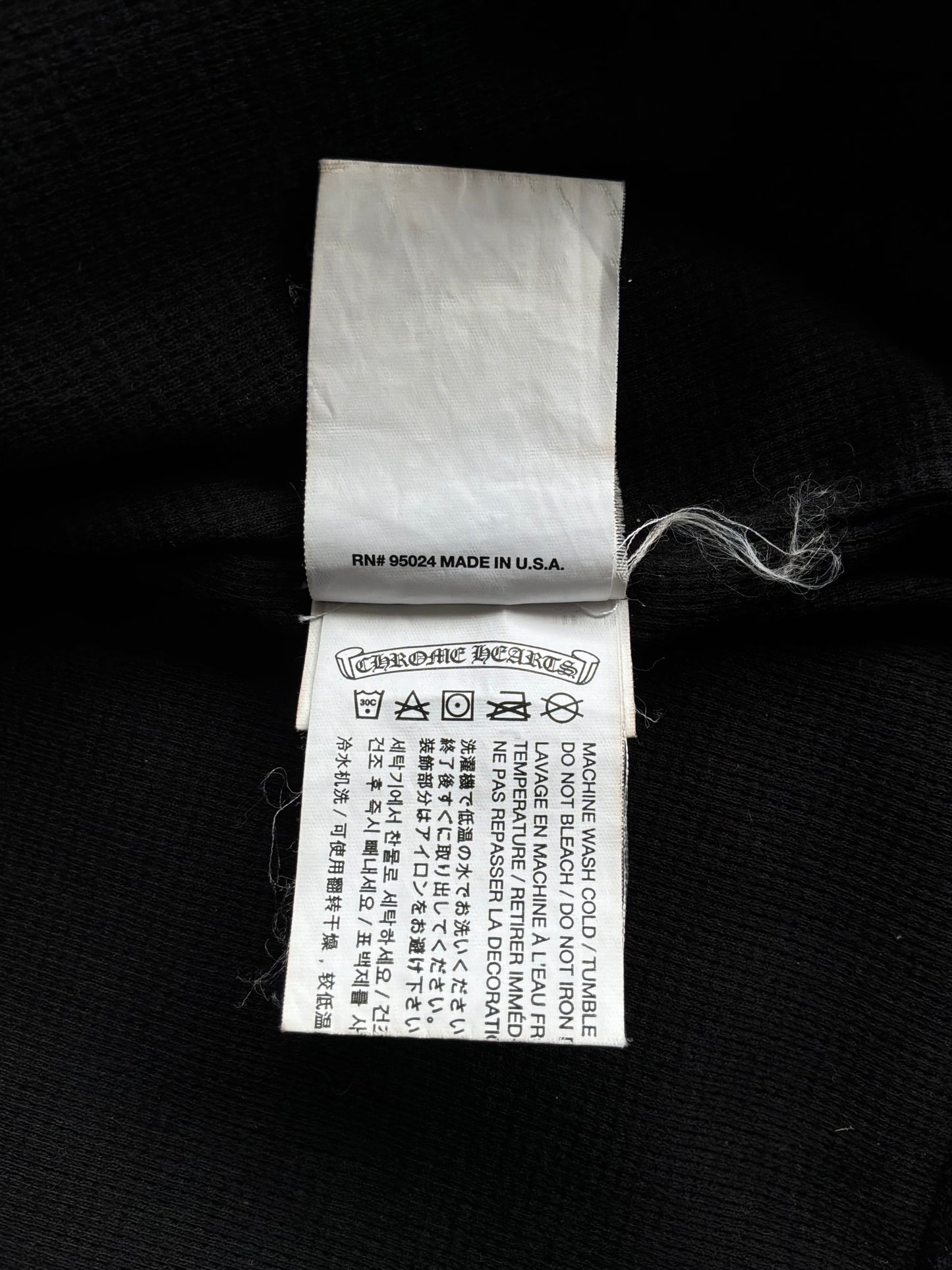 Chrome Hearts FUCK YOU Horseshoe Thermal Zip Hoodie
