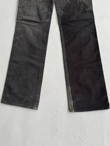 Vintage Chrome Hearts ‘Fleur Knee’ Flare Pants