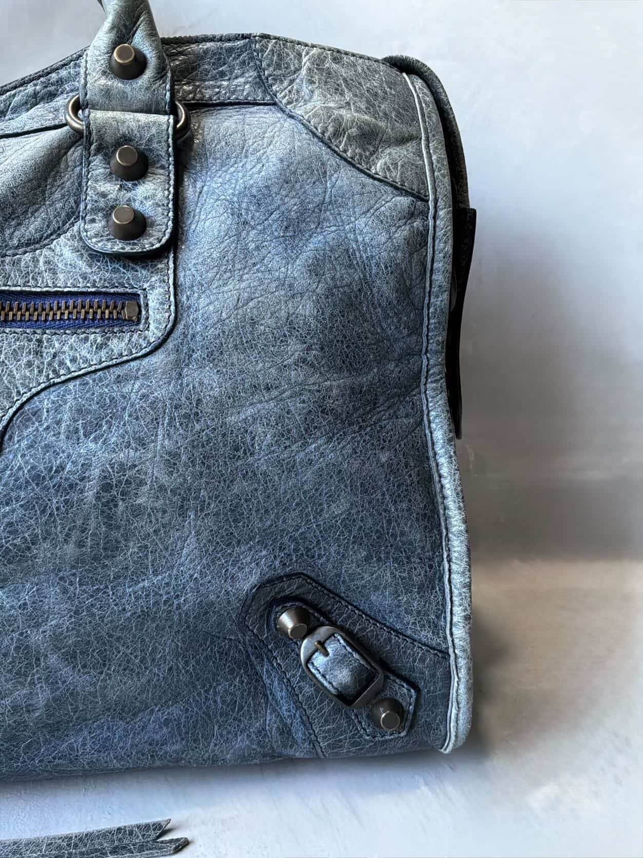 Balenciaga Classic City Navy Lambskin Bag