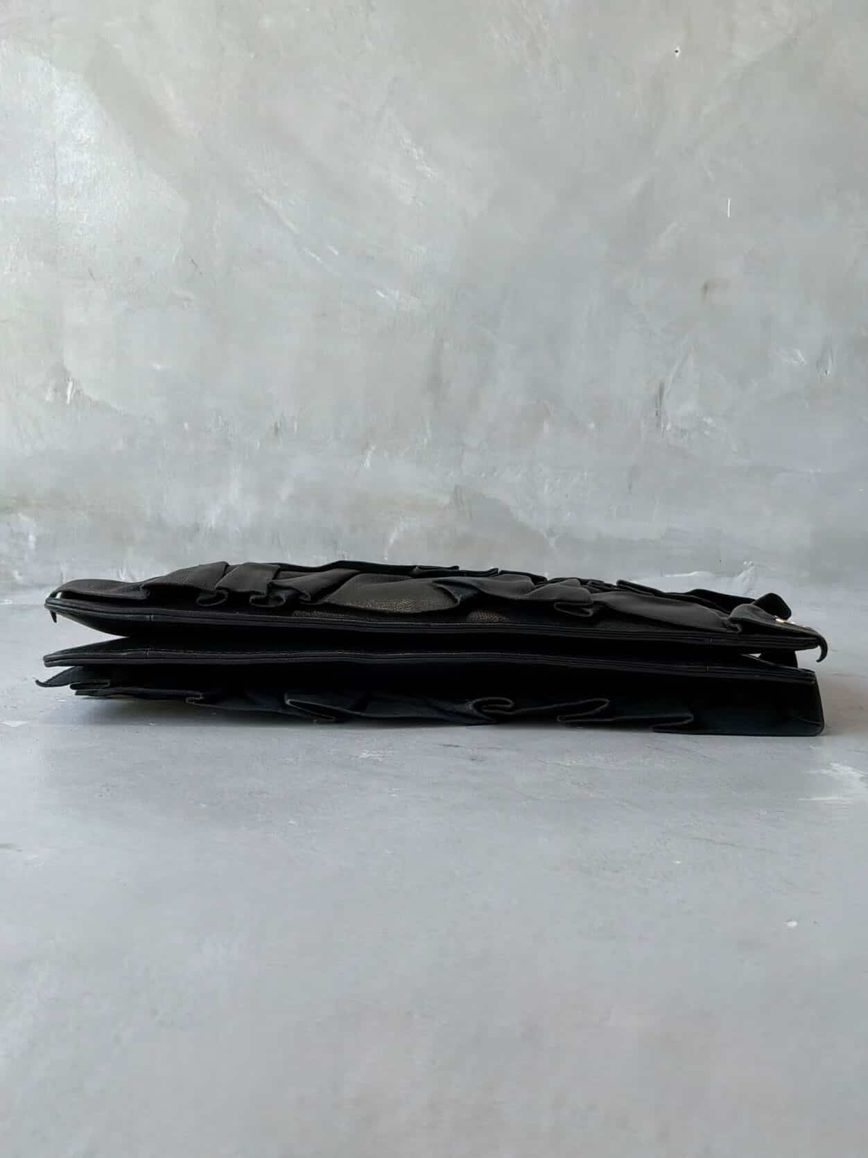 Chanel Ruffle Lambskin Evening Bag