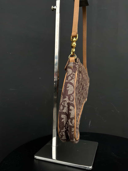 Dior Vintage Brown Oblique Saddle Bag