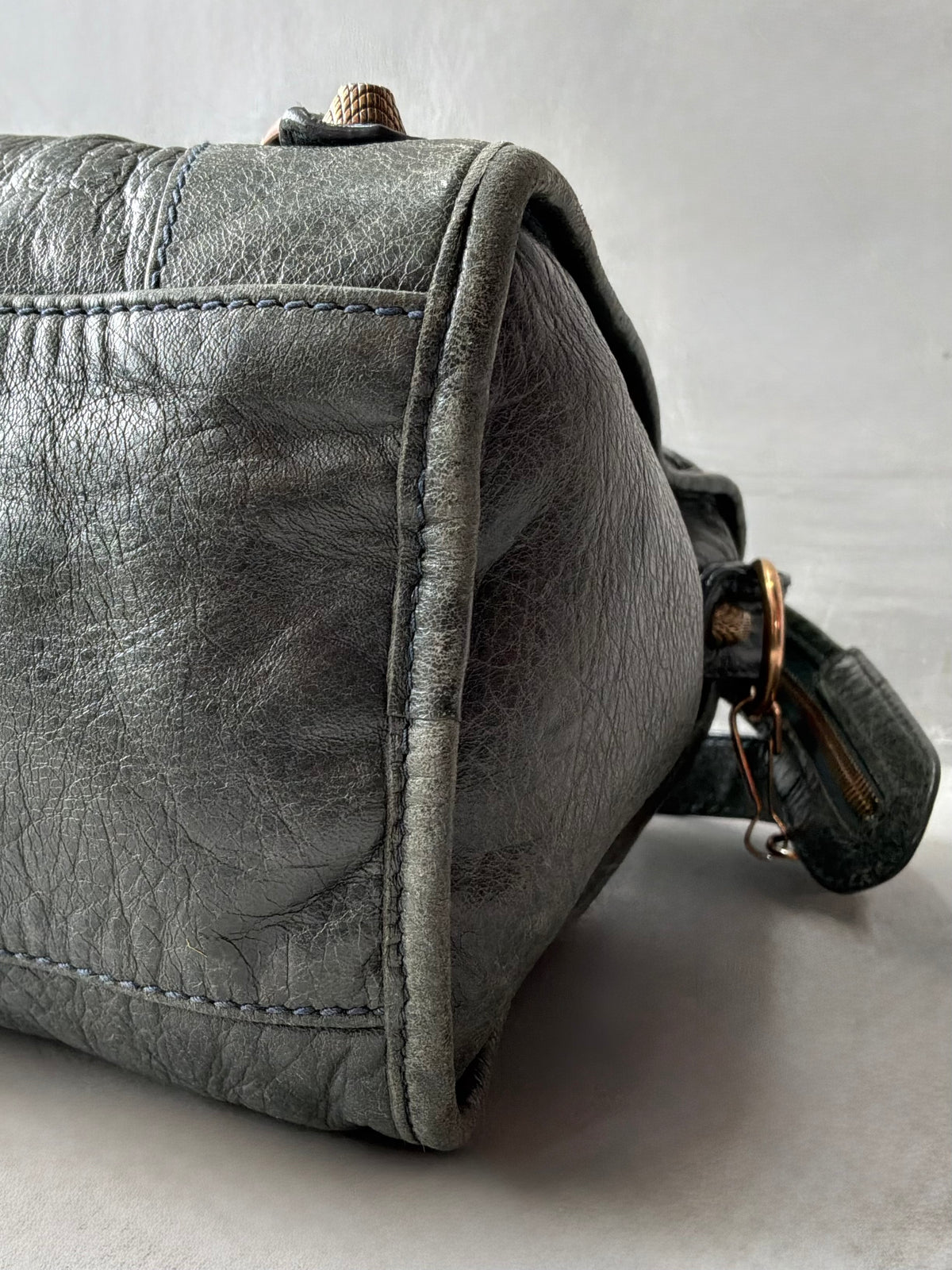 Balenciaga Classic City Gray on Rose Gold Giant 12 Lambskin Bag