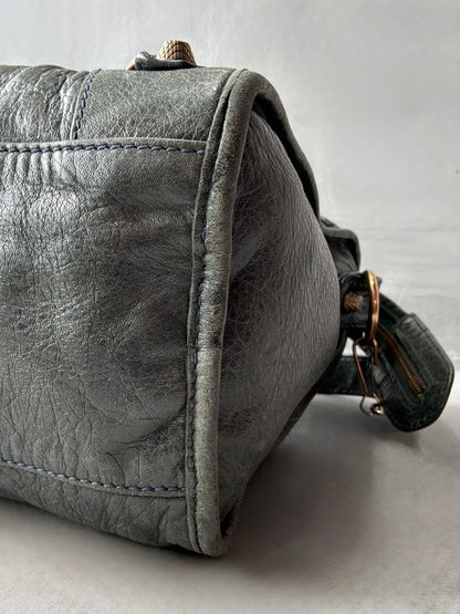 Balenciaga Classic City Gray on Rose Gold Giant 12 Lambskin Bag