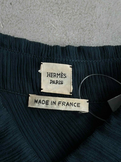 Hermes Margiela Era Double Layered Silk Button Dress