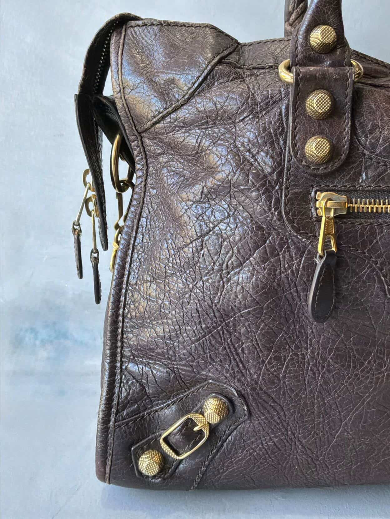 Balenciaga Classic City Giant 12 Choco Brown Lambskin Bag