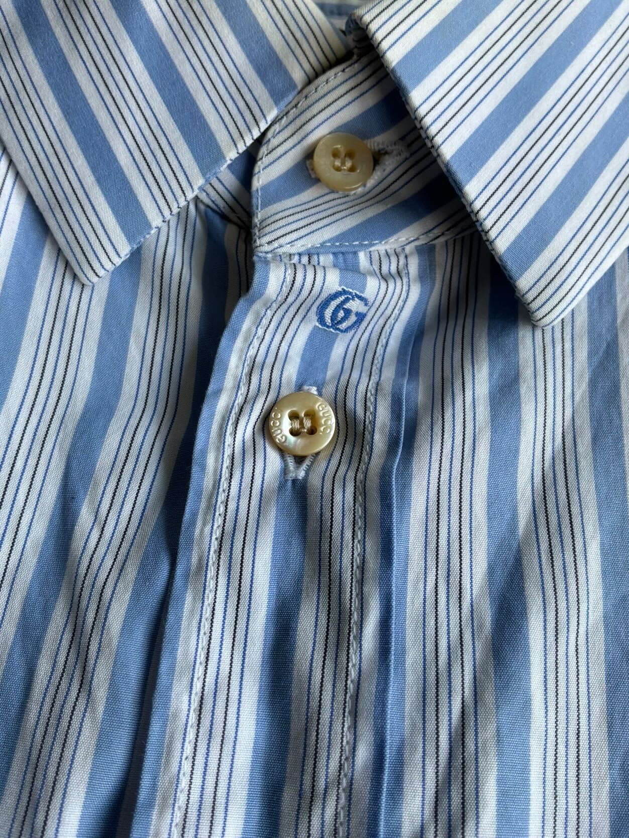 Gucci All Over Print Pinstripe Shirt