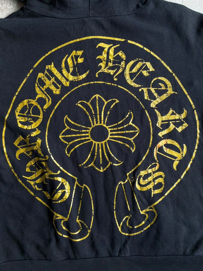 90’s Chrome Hearts Cracked Horseshoe Zip Hoodie