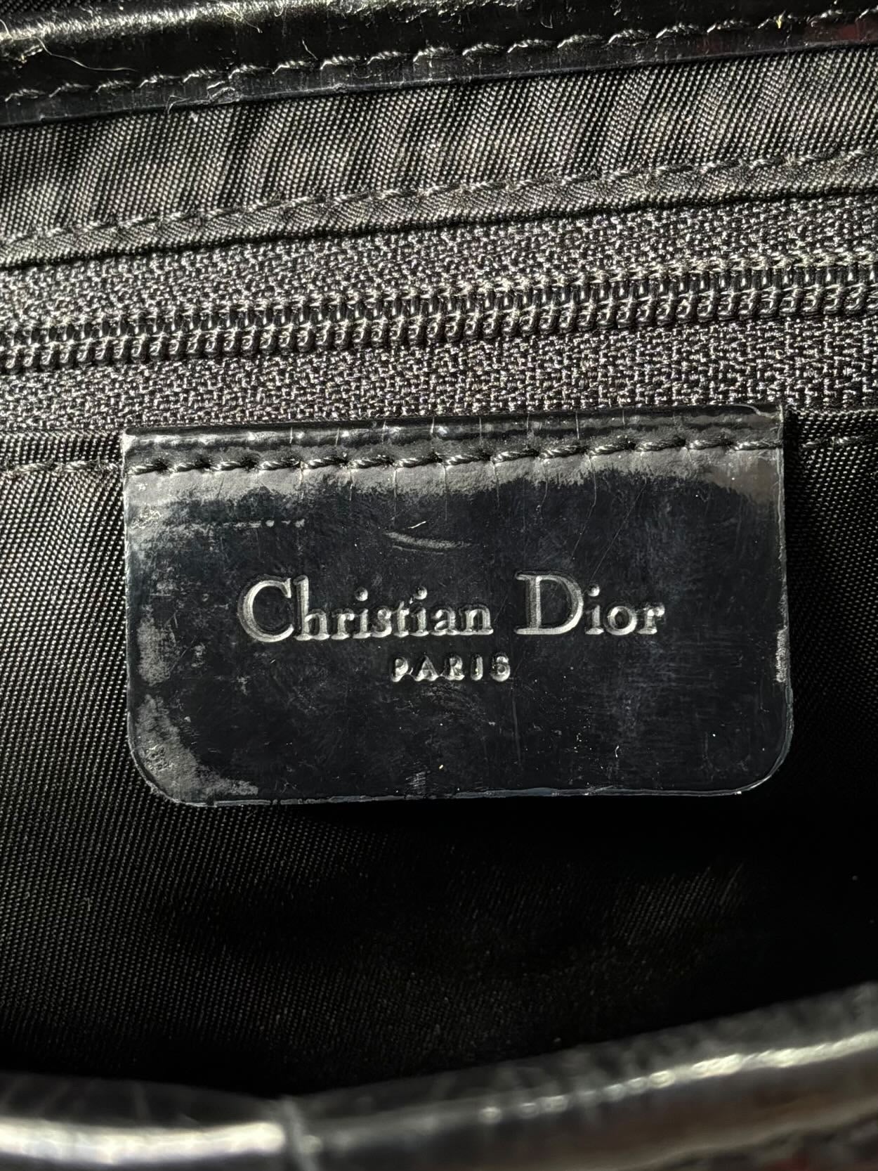 Dior Black Nylon Saddle Bag