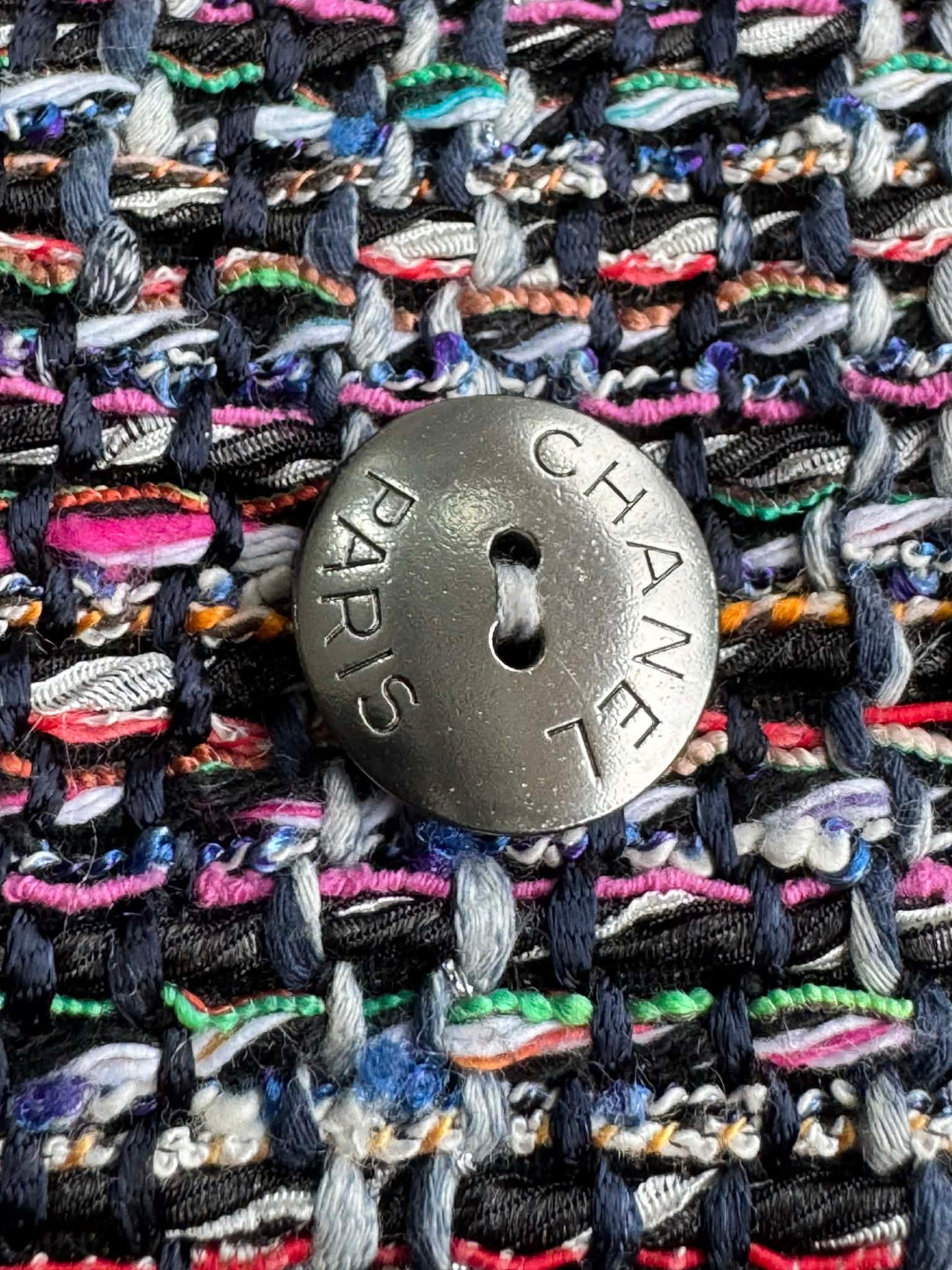 Chanel Multicolor Tweed Velcro Closure Jacket