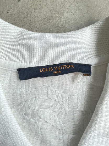 Louis Vuitton Embossed Logos Half Zip Polo