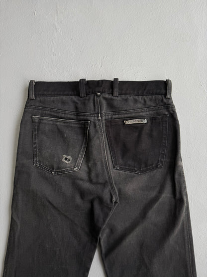 Vintage Chrome Hearts ‘Fleur Knee’ Flare Pants