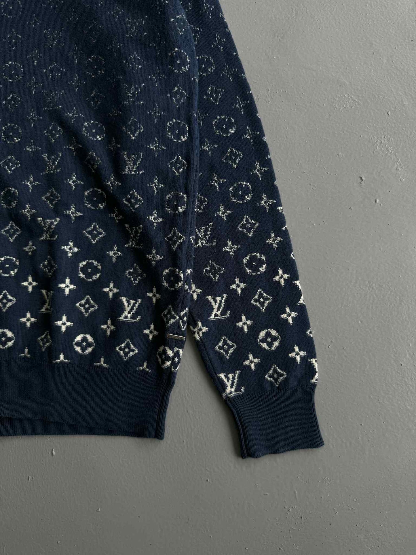 Louis Vuitton Blue & White Gradient Monogram Crewneck