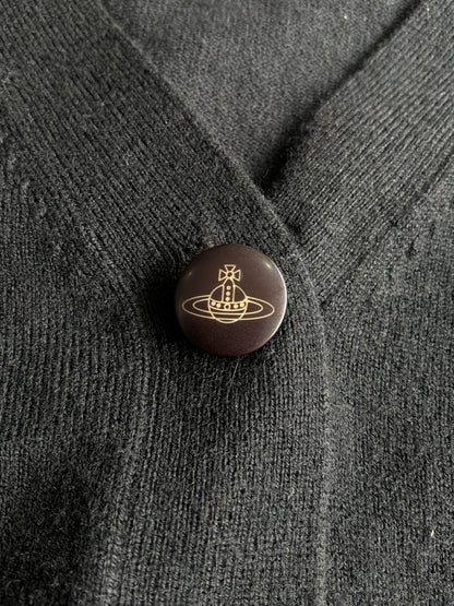Vivienne Westwood Black Pink Wool Cardigan