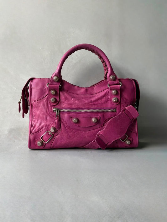 Balenciaga City Giant 21 Purple/Pink Lambskin Bag
