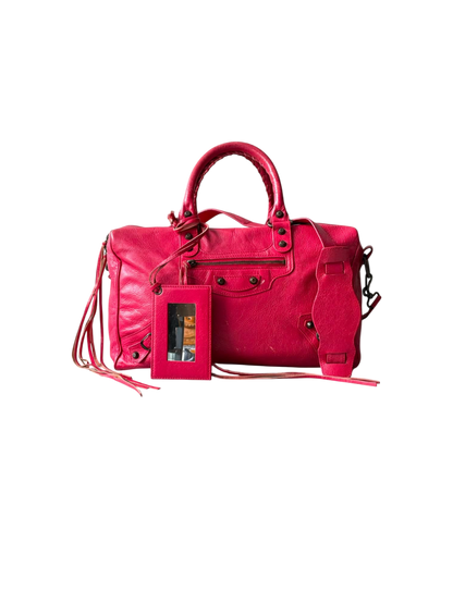 Balenciaga Large Twiggy Red Lambskin Bag