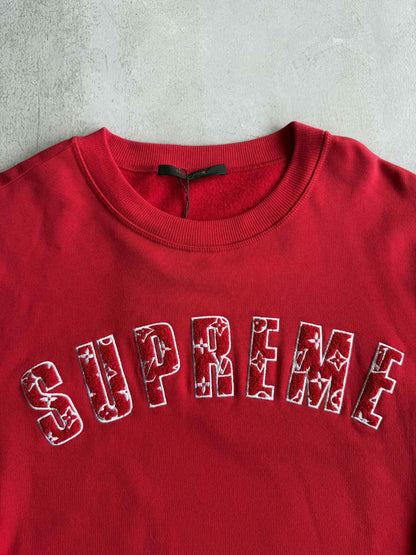 Louis Vuitton X Supreme Spellout Red Sweater