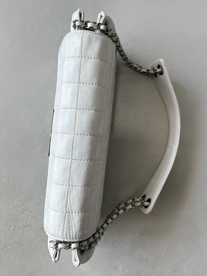 Chanel Choco Bar Quilted White Flap
