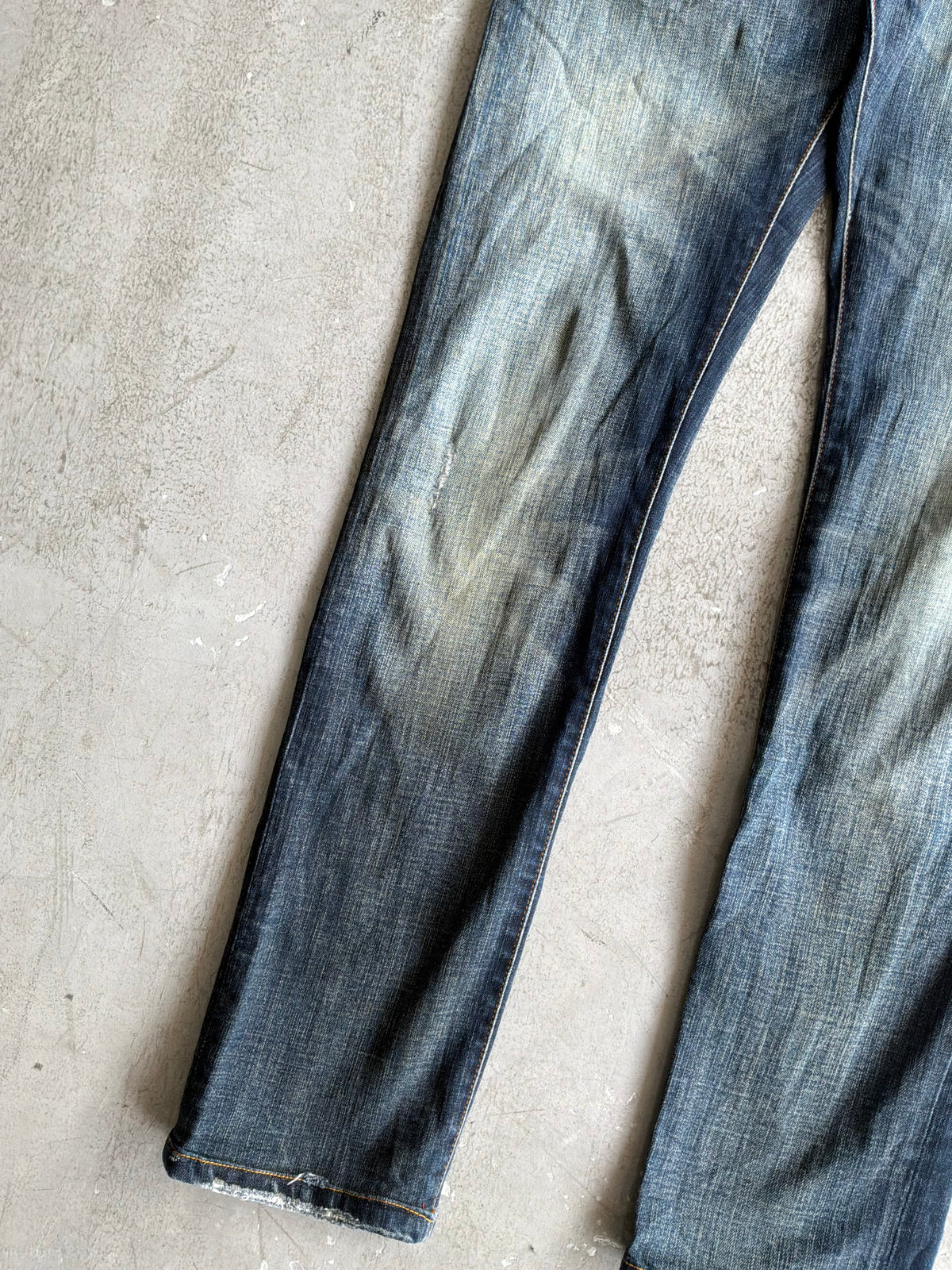 Dior Homme Kva Distressed  Raw Denim Jeans