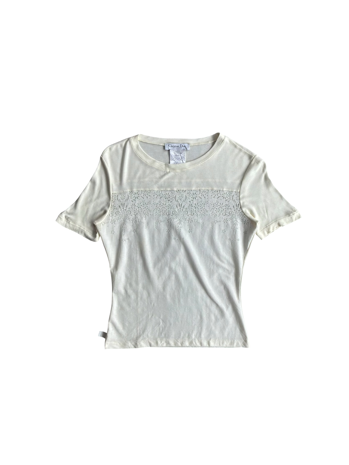 Dior John Galliano Era White Mesh Top